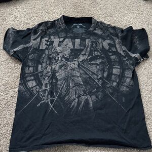Metalllica One large Black album Graphic T-Shirt and justice for all 100% cotton